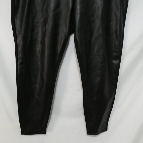 TORRID | size 2 | Sleek Black High Waisted Leggings | Faux Leather Front Panel - Picture 7 of 16